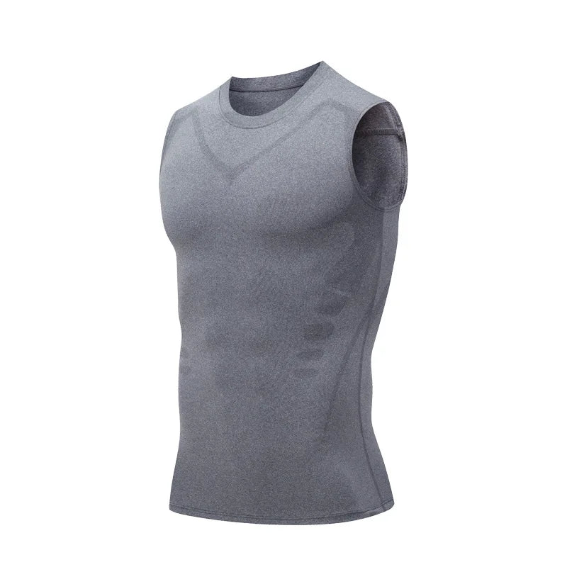 Camiseta sin mangas de compresión para hombre