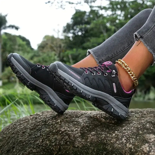 Zapatillas para montañismo antideslizante para mujer