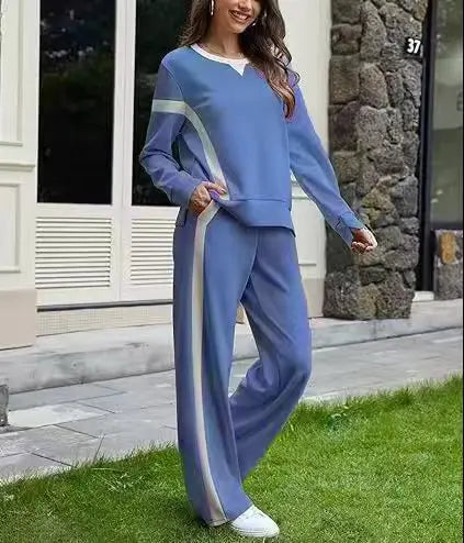 Conjunto de chándal de sudadera de cuello redondo