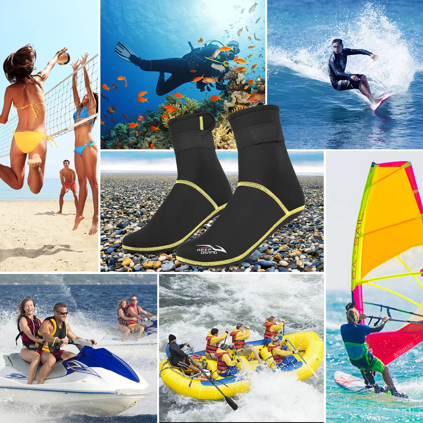 Calcetines de buceo de neopreno de 3mm
