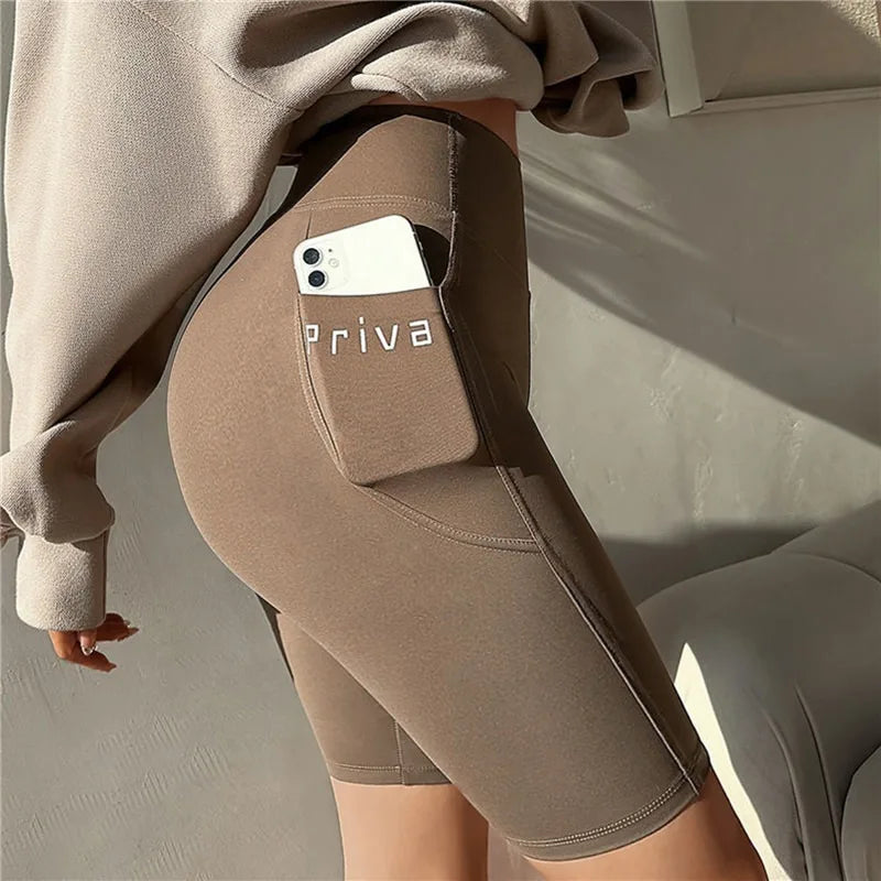 Pantalones cortos ajustados deportivos para mujer