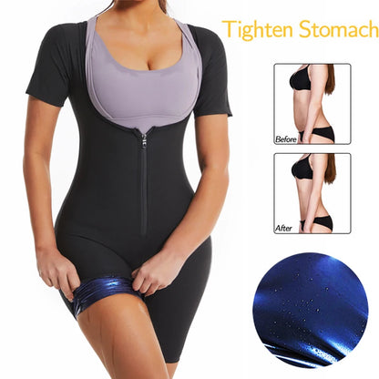 Traje de alta compresión con efecto sauna para mujer