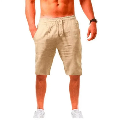 Pantalones holgados de algodón y lino para hombre