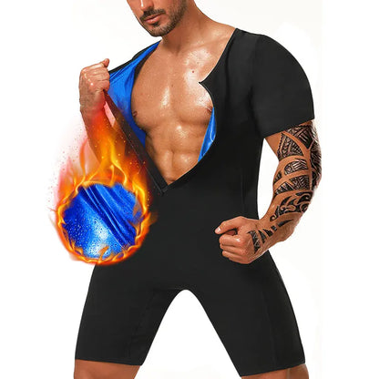 Traje de alta compresión con efecto sauna para hombre